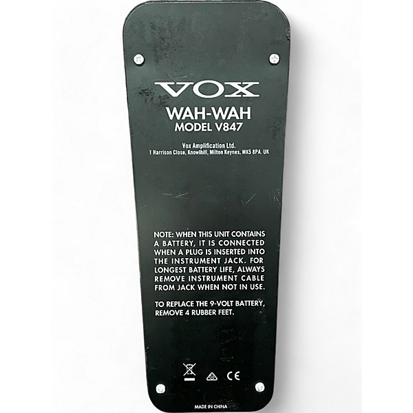 Used VOX V847 Reissue Wah Effect Pedal