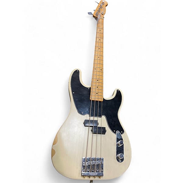 Used 2022 Fender Mike Dirnt Road Worn Precision Bass White Blonde Electric Bass Guitar