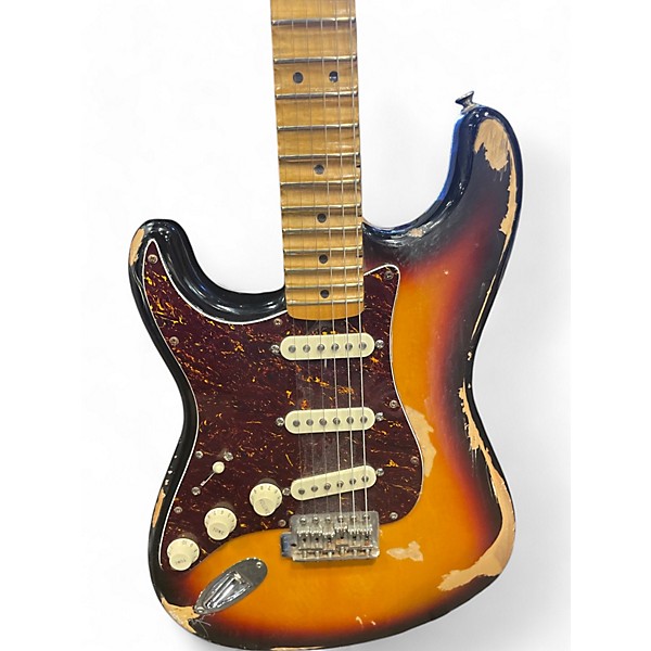 Used Fender Starcaster Left Handed 3 Color Sunburst Electric Guitar