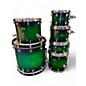 Used ddrum Used ddrum 6 Piece DOMINION BIRCH Ash Veneer Green Burst Drum Kit thumbnail