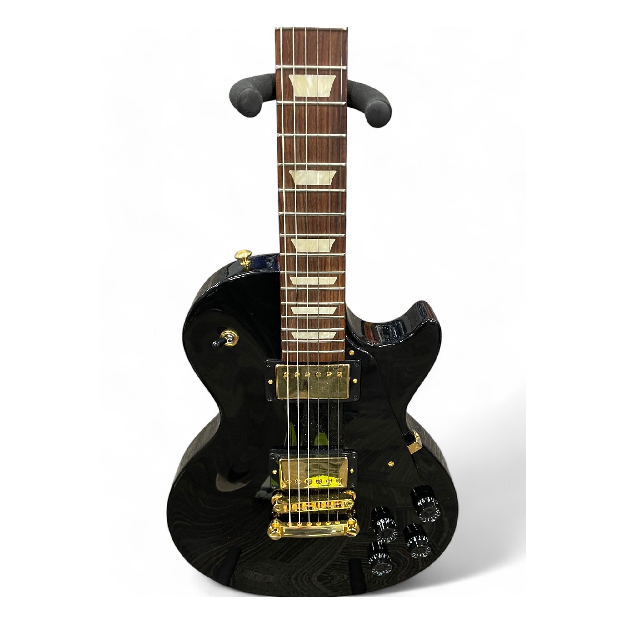 Used Gibson Les Paul Studio Gold Series Ebony Solid Body Electric