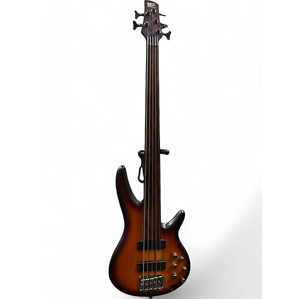 Used Ibanez Used 2017 Ibanez SRF705 Bass Workshop Fretless Soundgear  Brown Burst fLAT Electric Bass Guitar