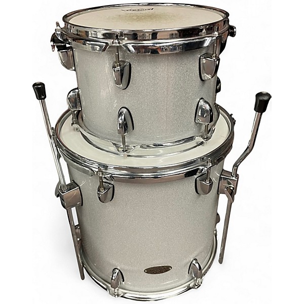 Used SPL 3 Piece STREET BOP SILVER METALLIC GLITTER Drum Kit