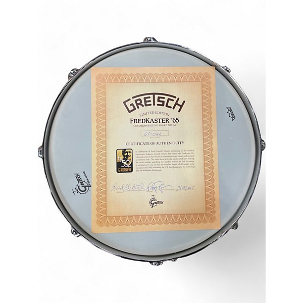 Used Gretsch Drums Used 2015 Gretsch Drums 7X14 FREDKASTER 65 VINTAGE WHITE WASH GLOSS Drum