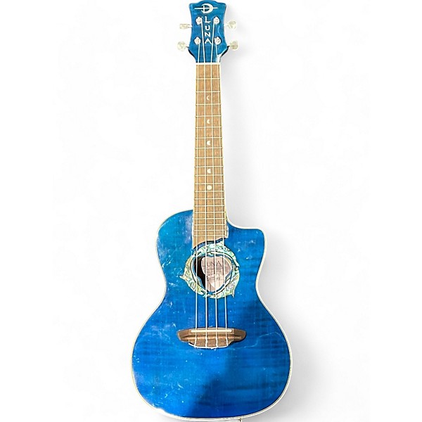 Used Luna Used Luna Dolphin Trans Blue Ukulele