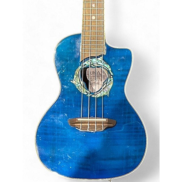 Used Luna Used Luna Dolphin Trans Blue Ukulele