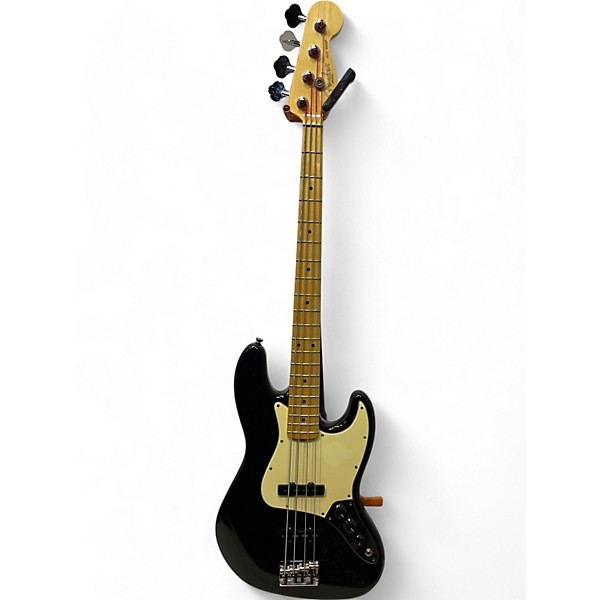 Used 2008 Fender American Standard Jazz Bass Black Electric Bass Guitar