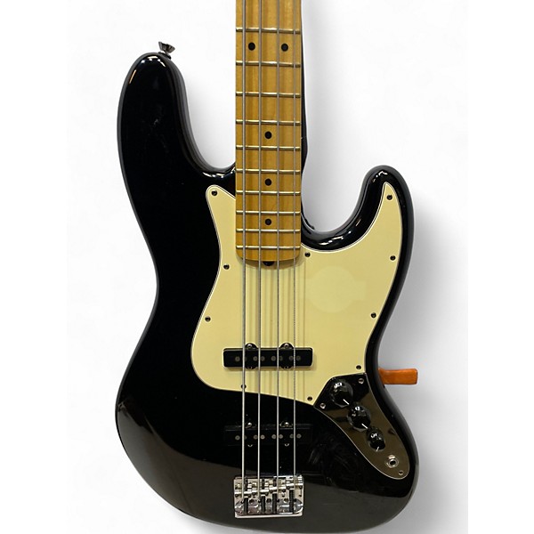 Used 2008 Fender American Standard Jazz Bass Black Electric Bass Guitar