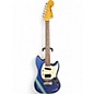 Used 2012 Fender Kurt Cobain Signature Mustang Dark Lake Placid Blue with Stripe Solid Body Electric Guitar thumbnail