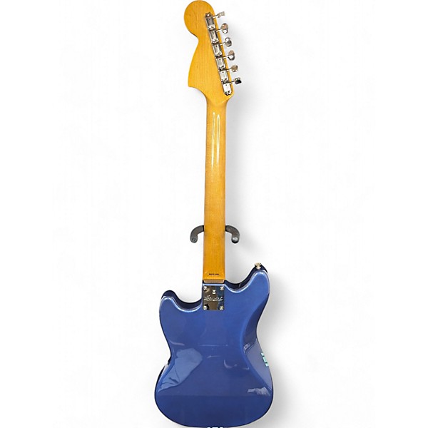 Used 2012 Fender Kurt Cobain Signature Mustang Dark Lake Placid Blue with Stripe Solid Body Electric Guitar