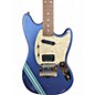 Used 2012 Fender Kurt Cobain Signature Mustang Dark Lake Placid Blue with Stripe Solid Body Electric Guitar