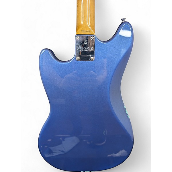 Used 2012 Fender Kurt Cobain Signature Mustang Dark Lake Placid Blue with Stripe Solid Body Electric Guitar