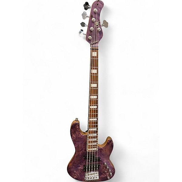 Used Mayones Used 2022 Mayones JABBA MALAMAN 5 antique violet raw Electric Bass Guitar