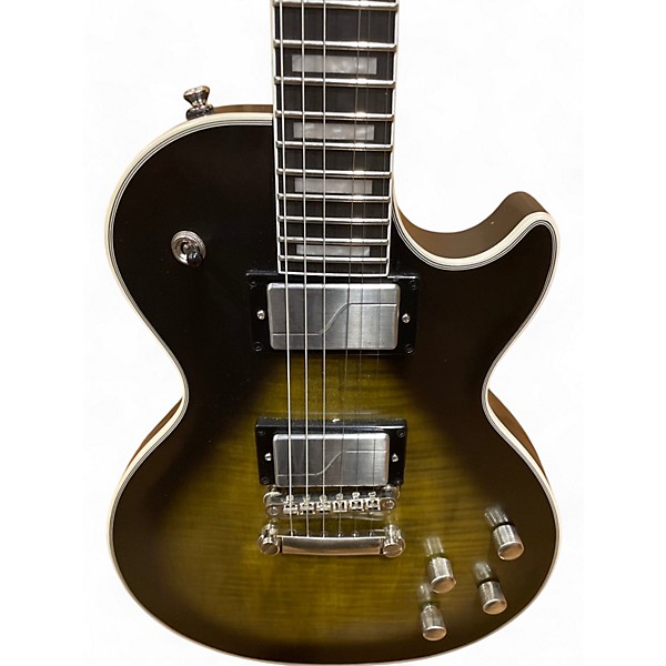 Used Epiphone Les Paul Prophecy Custom EX OLIVE BURST Solid Body Electric Guitar