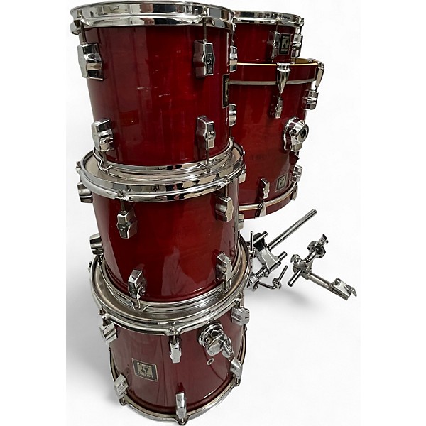 Used SONOR 5 Piece FORGE 3001 CHERRY RED Drum Kit