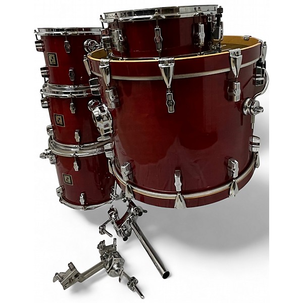 Used SONOR 5 Piece FORGE 3001 CHERRY RED Drum Kit