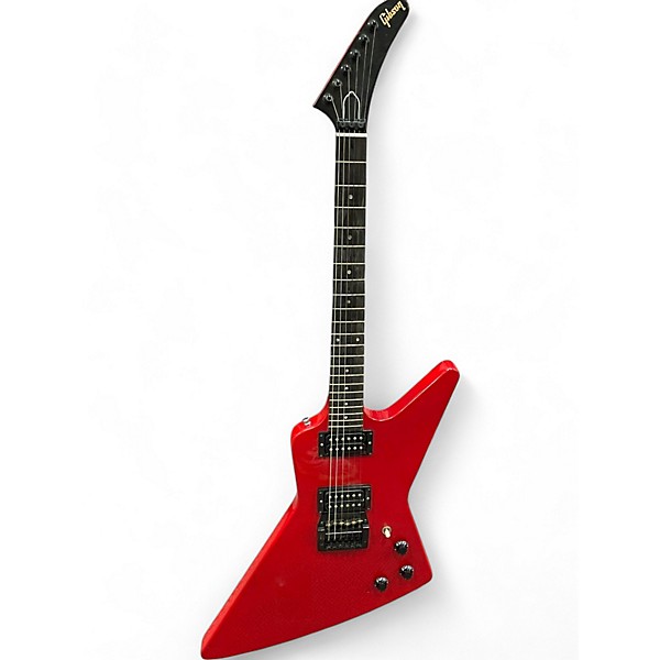 Vintage 1986 Gibson Explorer Red Solid Body Electric Guitar