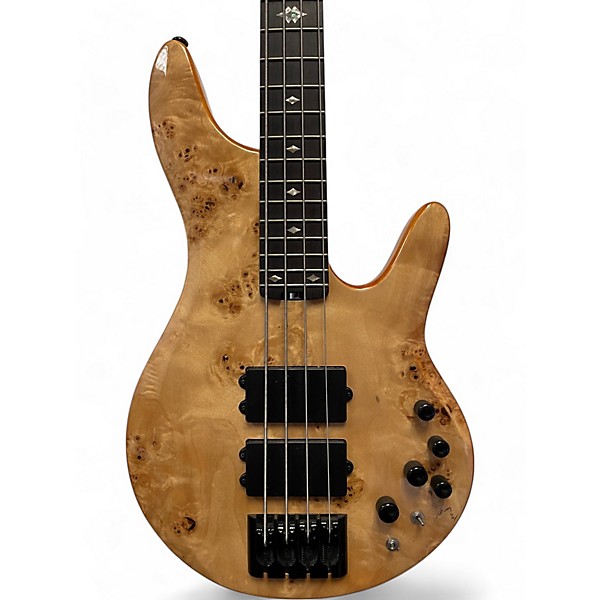 Used Michael Kelly PINNACLE NATURAL BURL Electric Bass Guitar