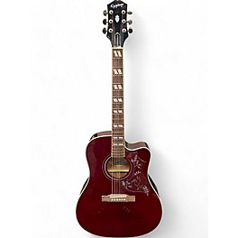 Used Epiphone Used Epiphone Hummingbird Wine Red Acoustic Guitar