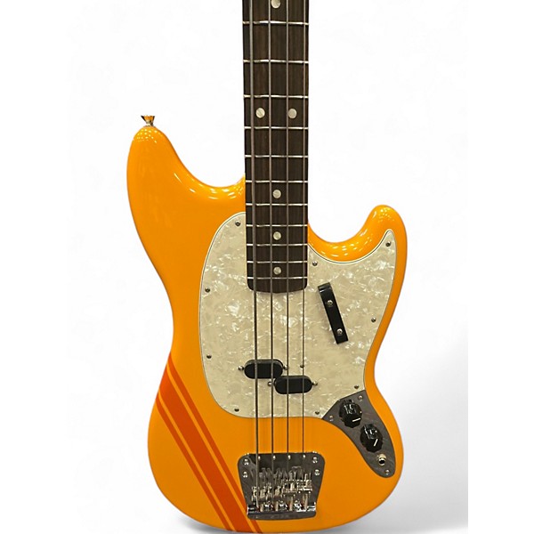 Used Fender Vintera II '70s Competition Mustang Bass Competition Orange Electric Bass Guitar