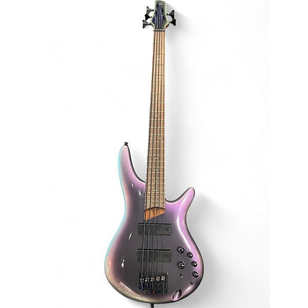 Used Ibanez Used Ibanez SR505 5 String Trans Purple Electric Bass Guitar