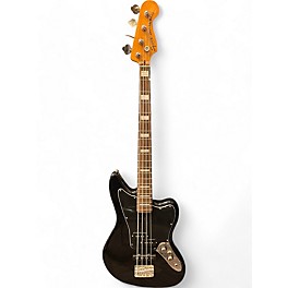 Used Squier JAGUAR BASS Black Electric Bass Guitar