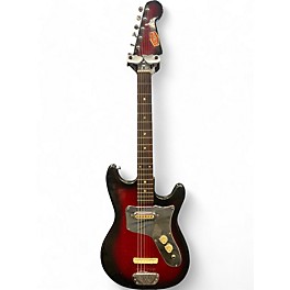 Vintage 1960s Teisco Royalist Double Cut Single Pickup 2 Color Sunburst Solid Body Electric Guitar