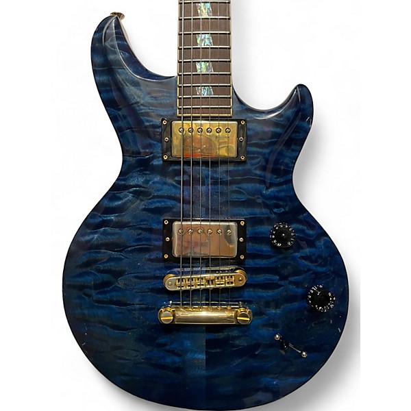 Used 2002 Terry Mcinturff Glory Custom Blue Solid Body Electric Guitar