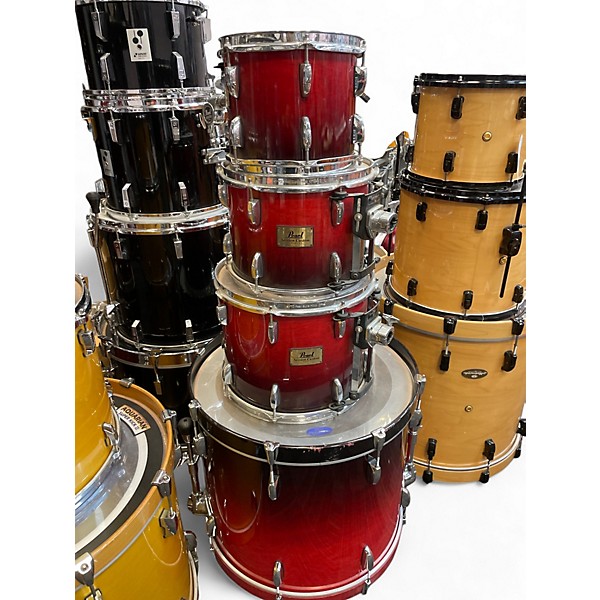 Used Pearl 4 Piece Session Custom Wine Red Fade Drum Kit