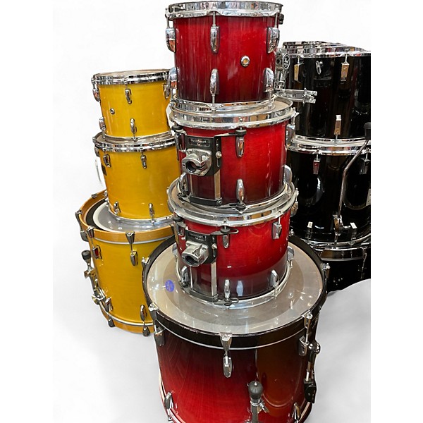Used Pearl 4 Piece Session Custom Wine Red Fade Drum Kit