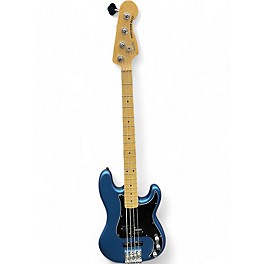 Used 2021 Fender American Performer Precision Bass SATIN LAKE PLACID Electric Bass Guitar