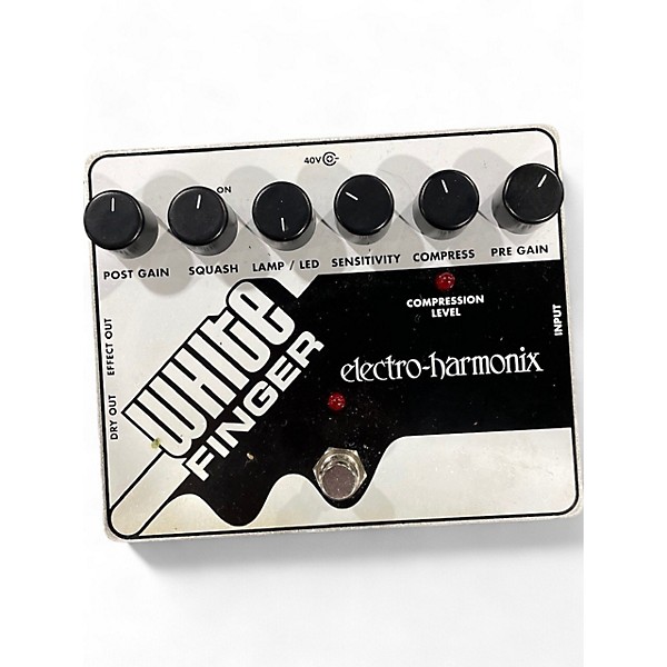 Used Electro-Harmonix White Finger Compressor Effect Pedal