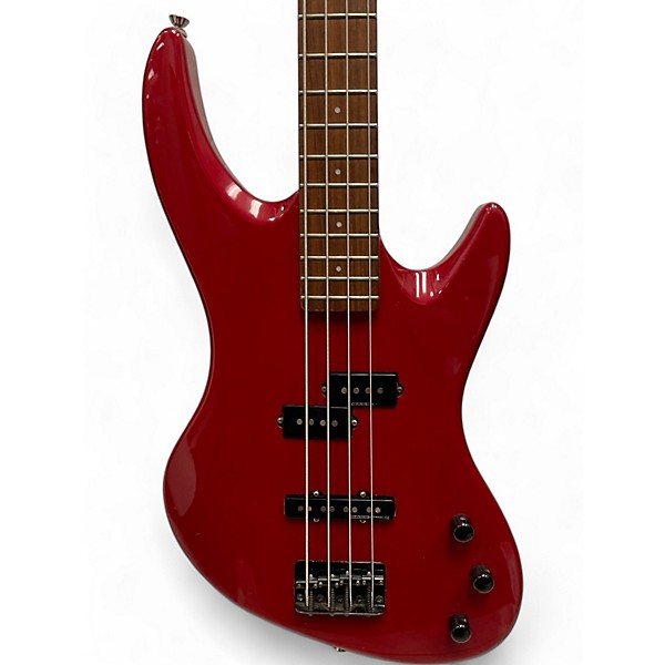 Used DeArmond Pilot Candy Apple Red Electric Bass Guitar