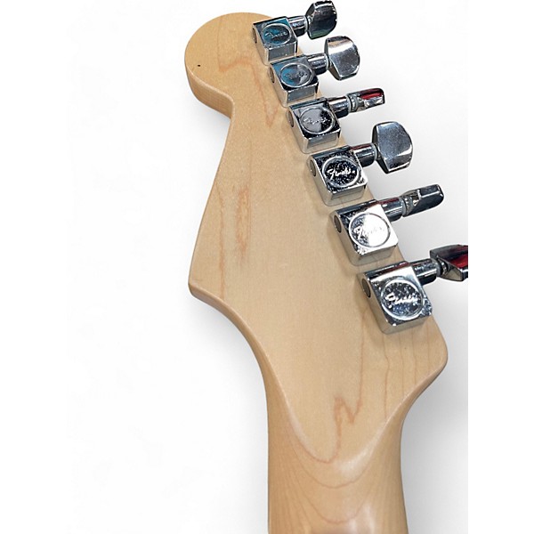 Used 2002 Fender Standard Stratocaster Black and White Solid Body Electric Guitar