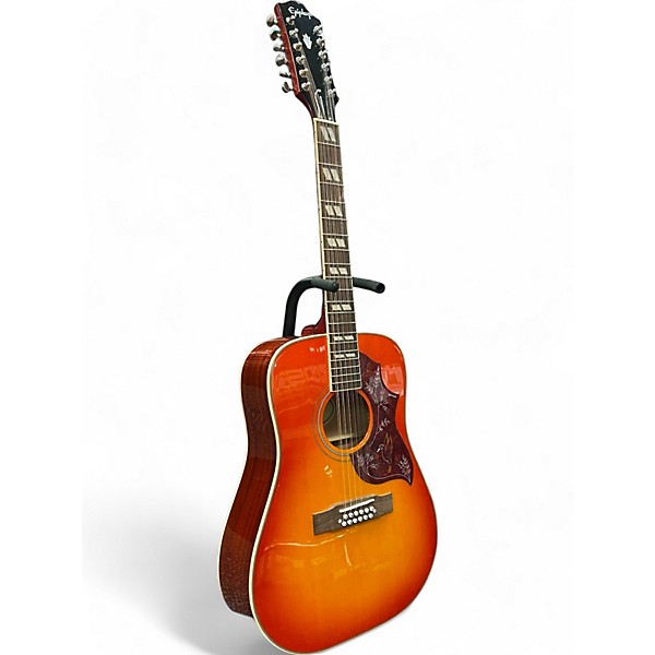 Used Epiphone HUMMINGBIRD 12 STRING Heritage Cherry Sunburst 12 String Acoustic Electric Guitar