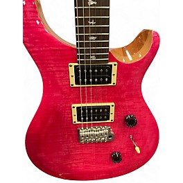 Used PRS Used PRS SE Custom 24 Pink Solid Body Electric Guitar