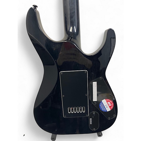Used ESP LTD DELUXE MH1000ET SEE THRU BLACK Solid Body Electric Guitar