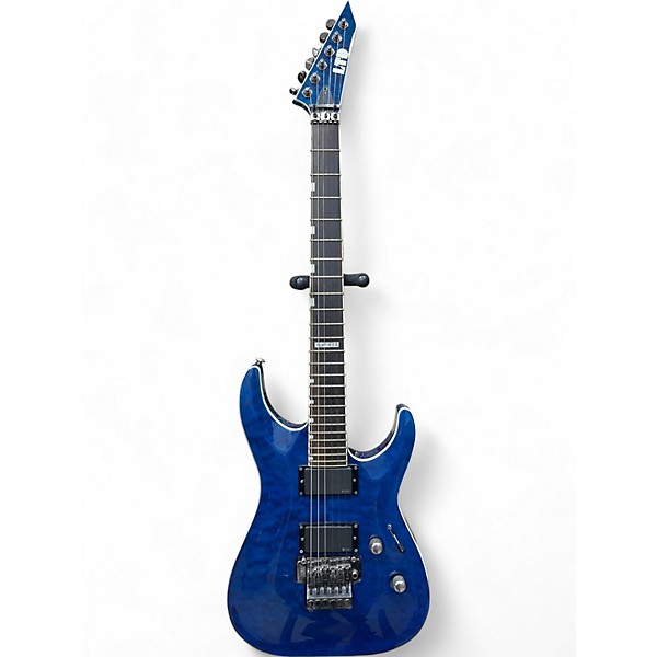 Used ESP LTD MH400 SEE THRU BLUE Solid Body Electric Guitar