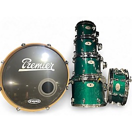 Used Premier 6 Piece Artist Birch Green Drum Kit