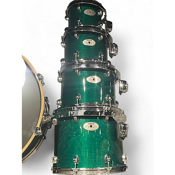 Used Premier 6 Piece Artist Birch Green Drum Kit