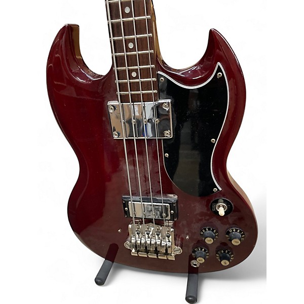 Used Burny EB3 Red Electric Bass Guitar