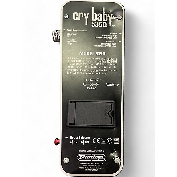 Used Dunlop 535Q Cry Baby Multi-Wah Effect Pedal