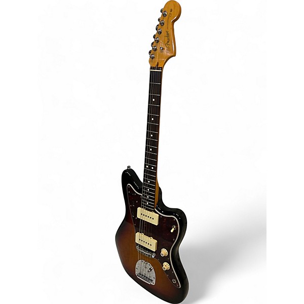 Used 2021 Fender American Professional II Jazzmaster 3 Tone Sunburst Solid Body Electric Guitar