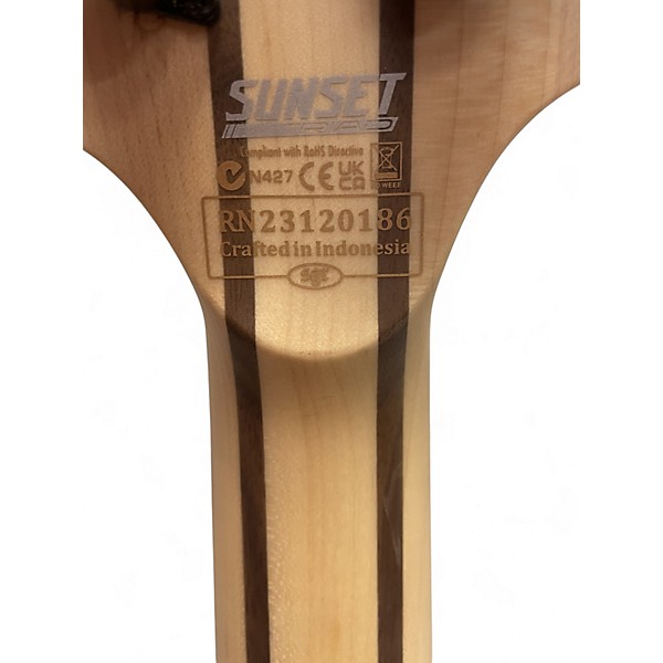 Used Schecter Guitar Research Sunset 6 Triad Black Solid Body Electric Guitar