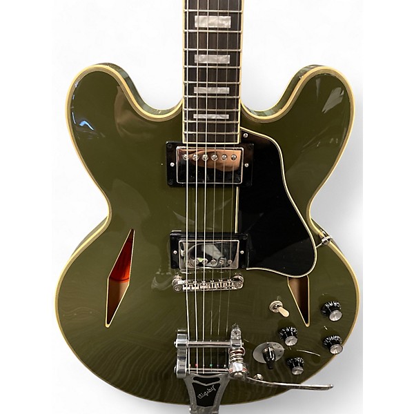 Used Epiphone shinichi ubukata ES335 OLIVE GREEN Hollow Body Electric Guitar