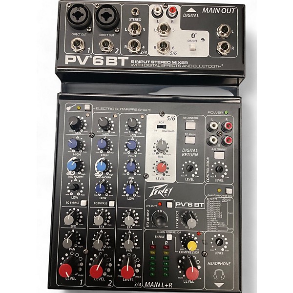 Used Peavey PV6BT Unpowered Mixer