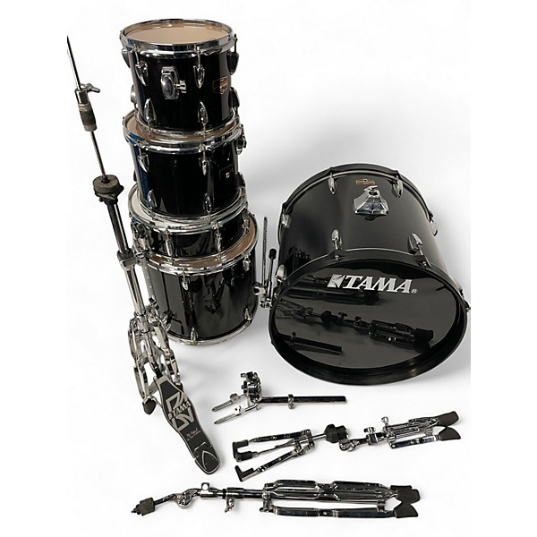 Used TAMA 5 Piece Imperialstar Black Drum Kit