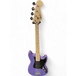 Used Squier Bronco Purple Electric Bass Guitar