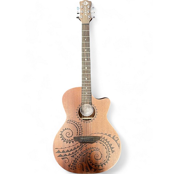 Used Luna Used Luna GYP TAT MAH GC Natural Acoustic Guitar