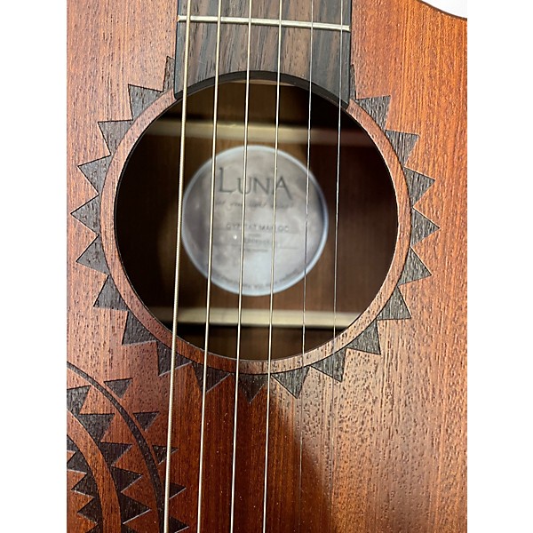 Used Luna Used Luna GYP TAT MAH GC Natural Acoustic Guitar